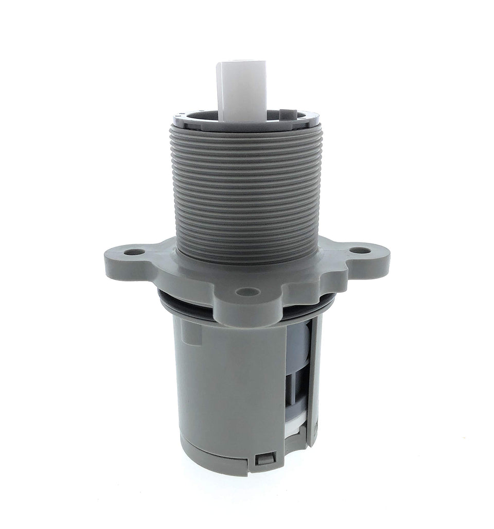 Essential Values pressure-balanced cartridge top view for Pfister valves, compact replacement option.
