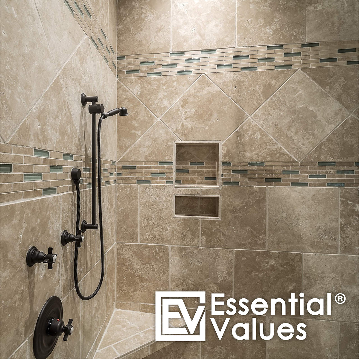 Essential Values support and 6-month warranty notice provides buyer reassurance.