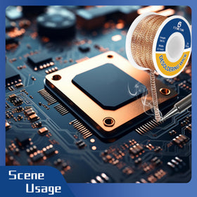 Essmetuin electronic repair wick aids through-hole component removal on electronics.