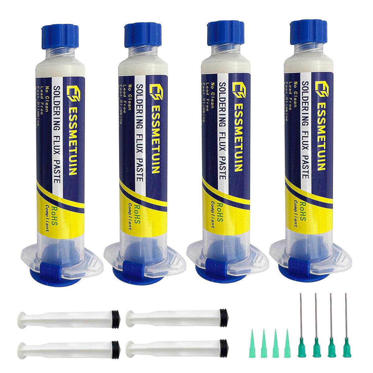 Essmetuin No Clean Flux Paste ready to pour onto a solder joint
