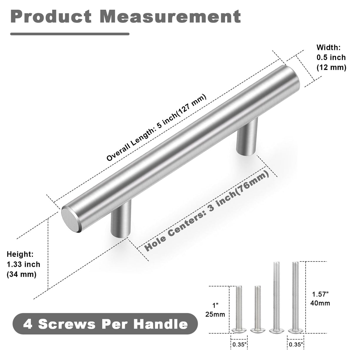 Estmoon 30-pack cabinet pulls ready for quick renovation with screws included.