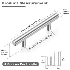 Estmoon 30-pack cabinet pulls ready for quick renovation with screws included.