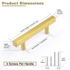 Estmoon 30-pack cabinet pulls with included screws for quick install