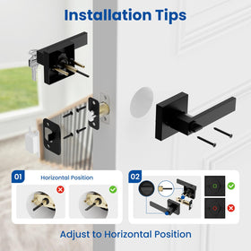 Estmoon backplate matte black mounting hardware shown with easy installation steps.
