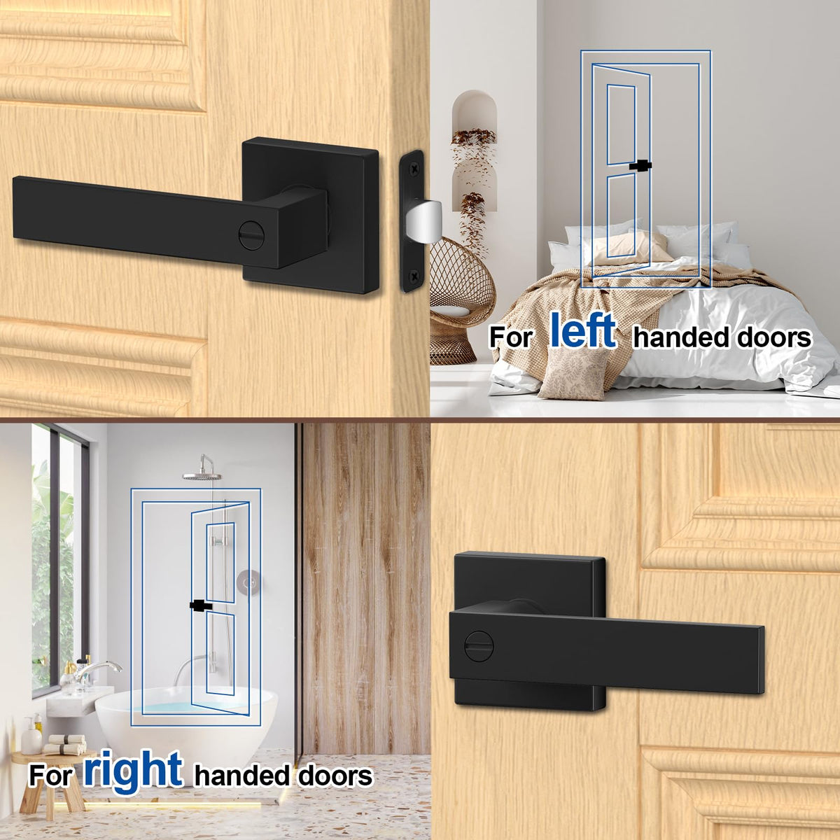 Estmoon bedroom and bathroom privacy lever suitable for private spaces