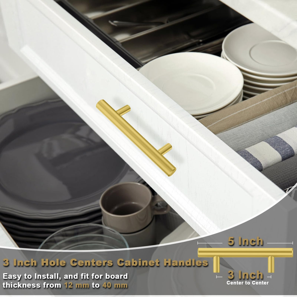 Estmoon stainless steel with brushed brass finish resists rust in humid spaces.