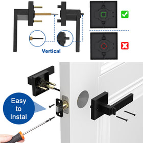 Estmoon door-handle-black-privacy-view emphasizes inside lock accessibility with emergency outside opening option.