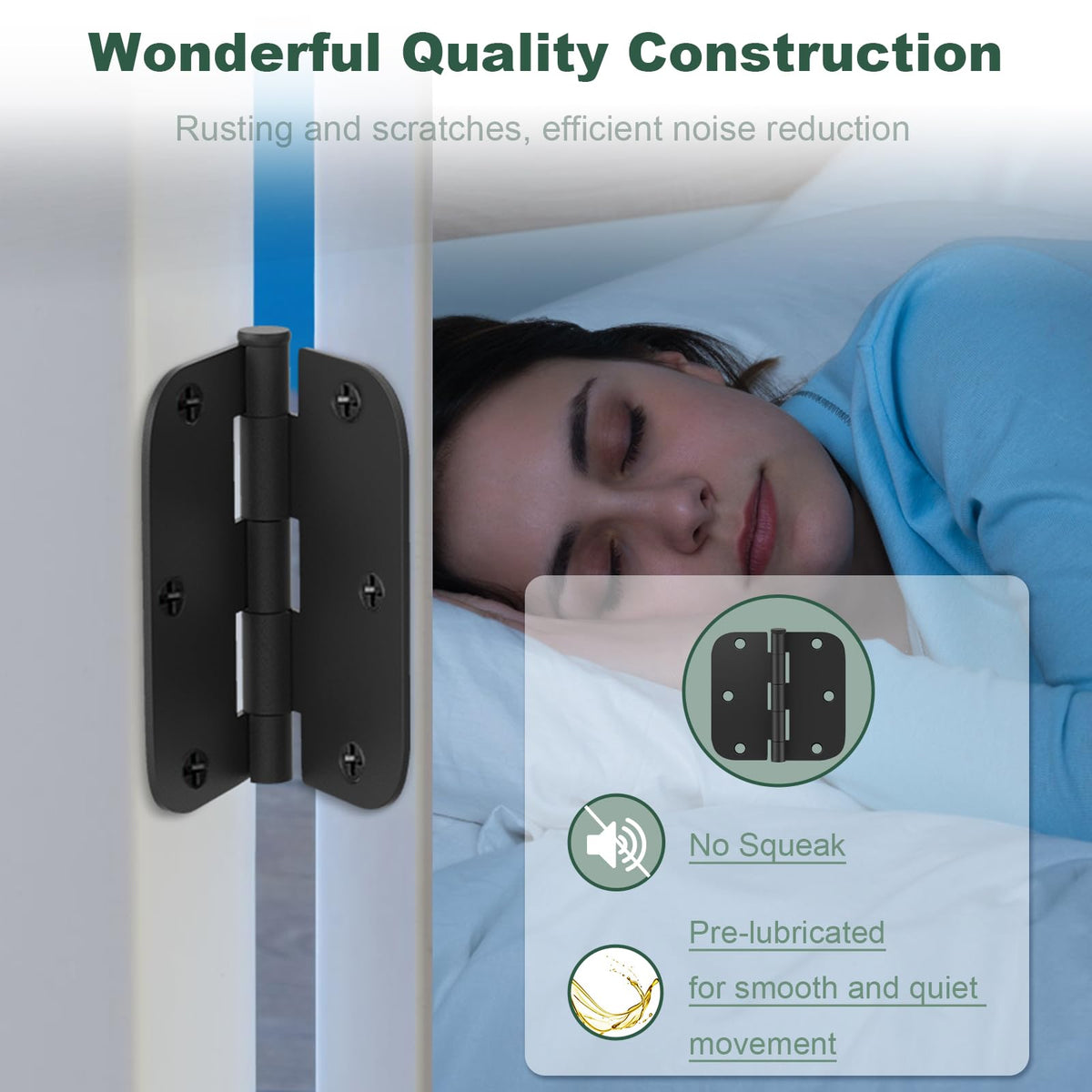 Estmoon door hinges offering 325 degree rotation for flexible door movement.