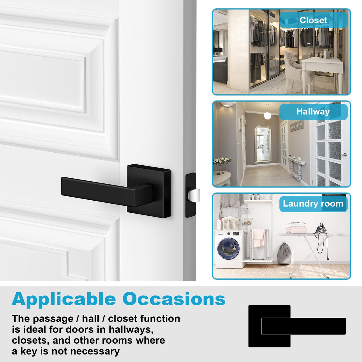 Estmoon door lever installation tool guidance illustrating quick setup with screwdriver.