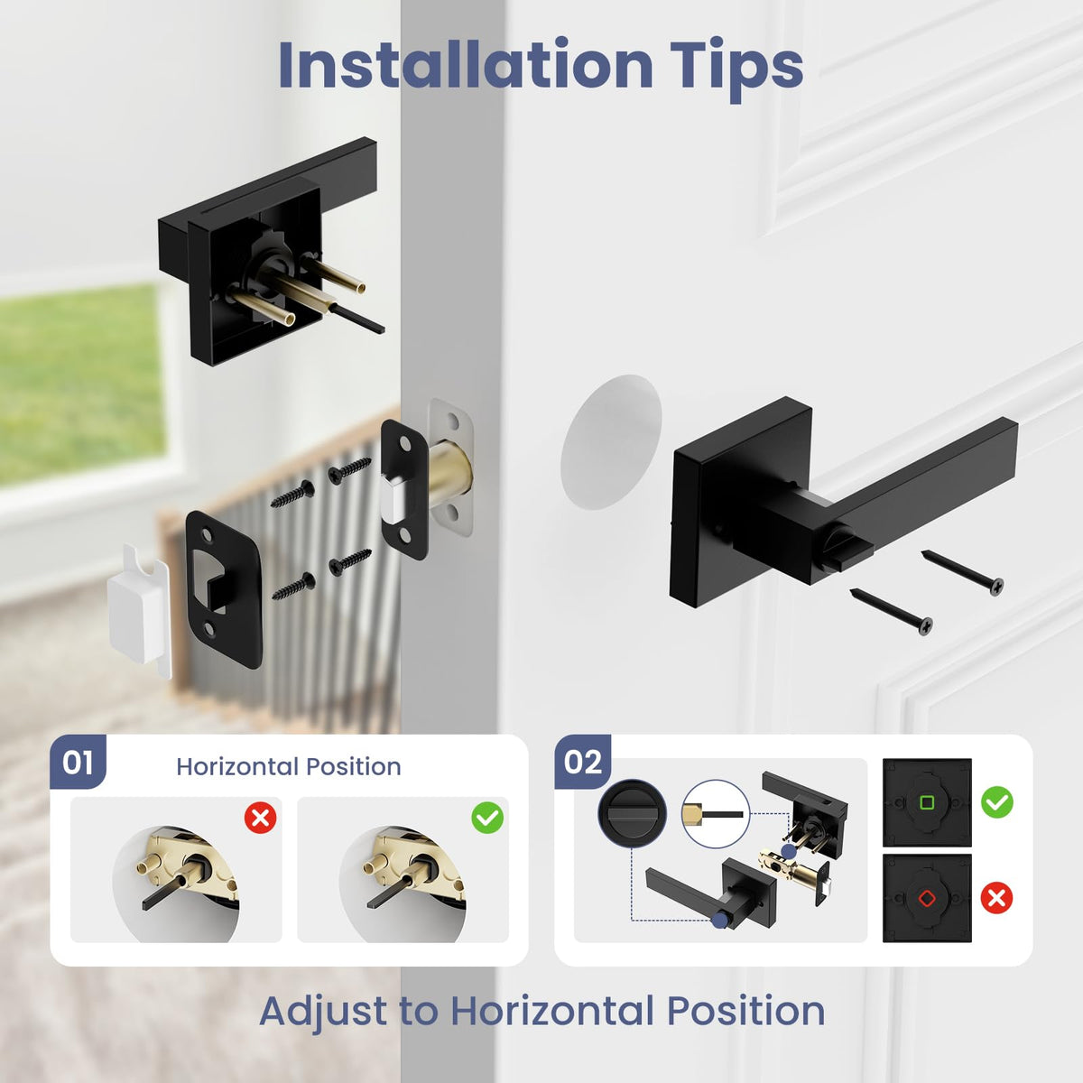 Estmoon easy-install lever includes all hardware for quick DIY mounting.