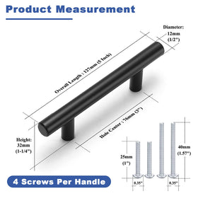 Estmoon euro-style kitchen hardware in matte black for contemporary interiors