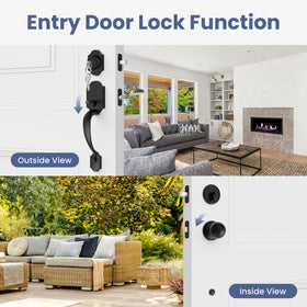 Estmoon interior door knob included for smooth interior operation.