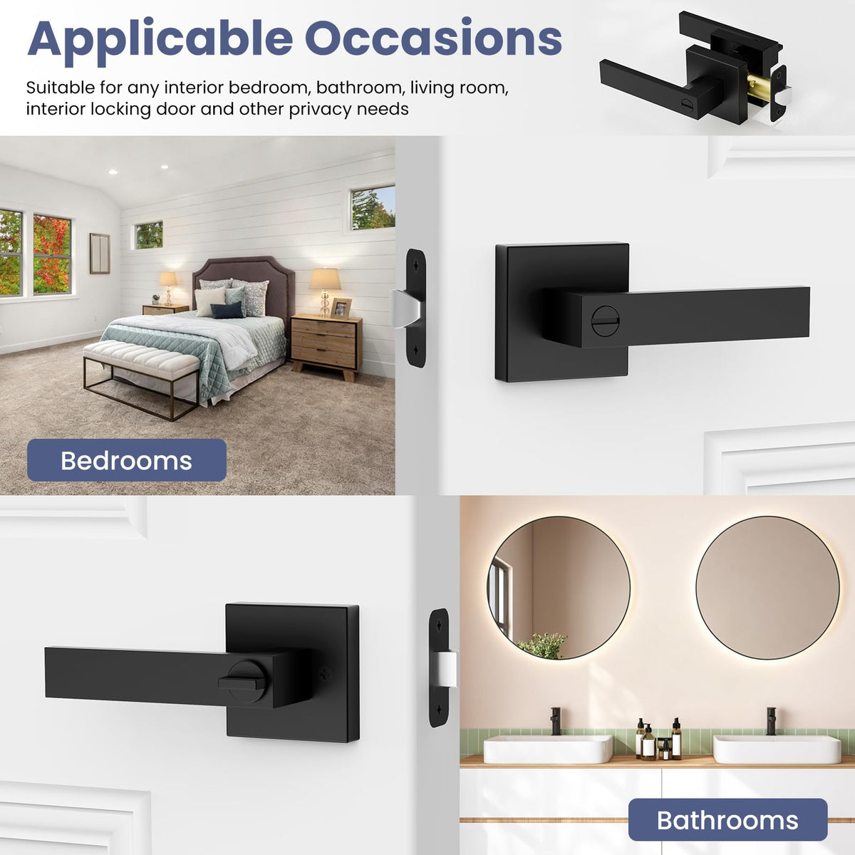 Estmoon 5-pack is ideal to outfit multiple rooms with matching hardware.