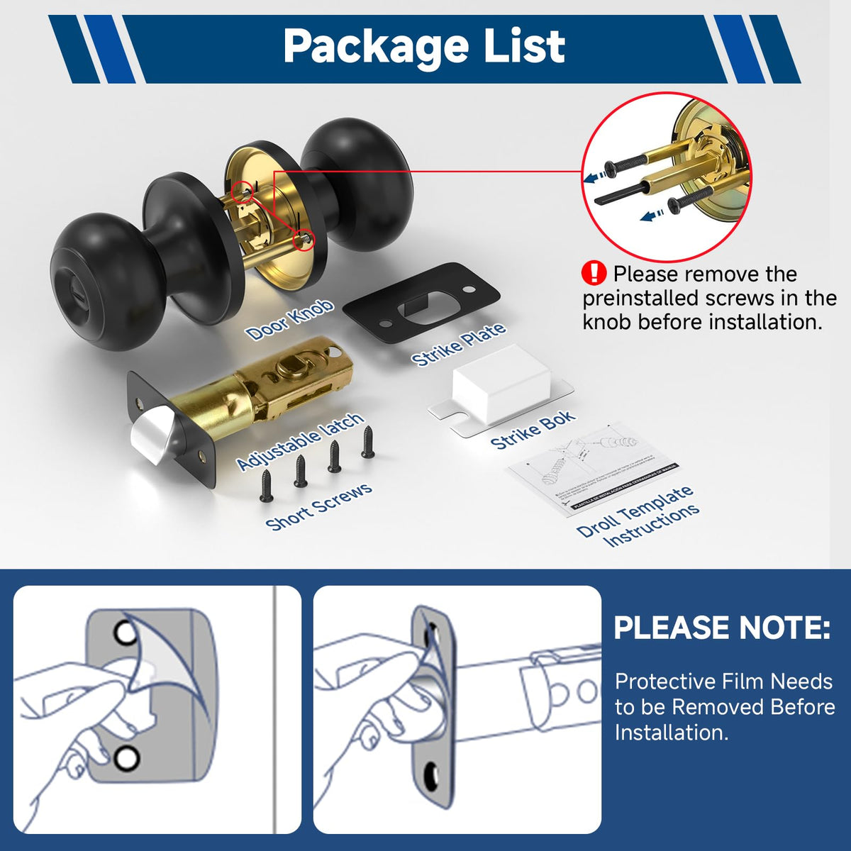 Estmoon inside-turn button enables private room access without keys.