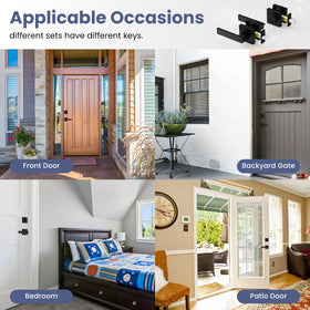 Estmoon latch and adjustable fit designed for standard door thickness