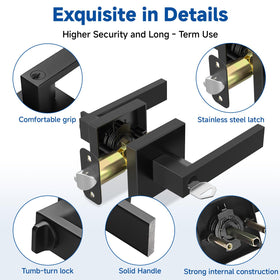 Estmoon lock cylinder matte black closeup highlights robust hardware for humidity resilience.