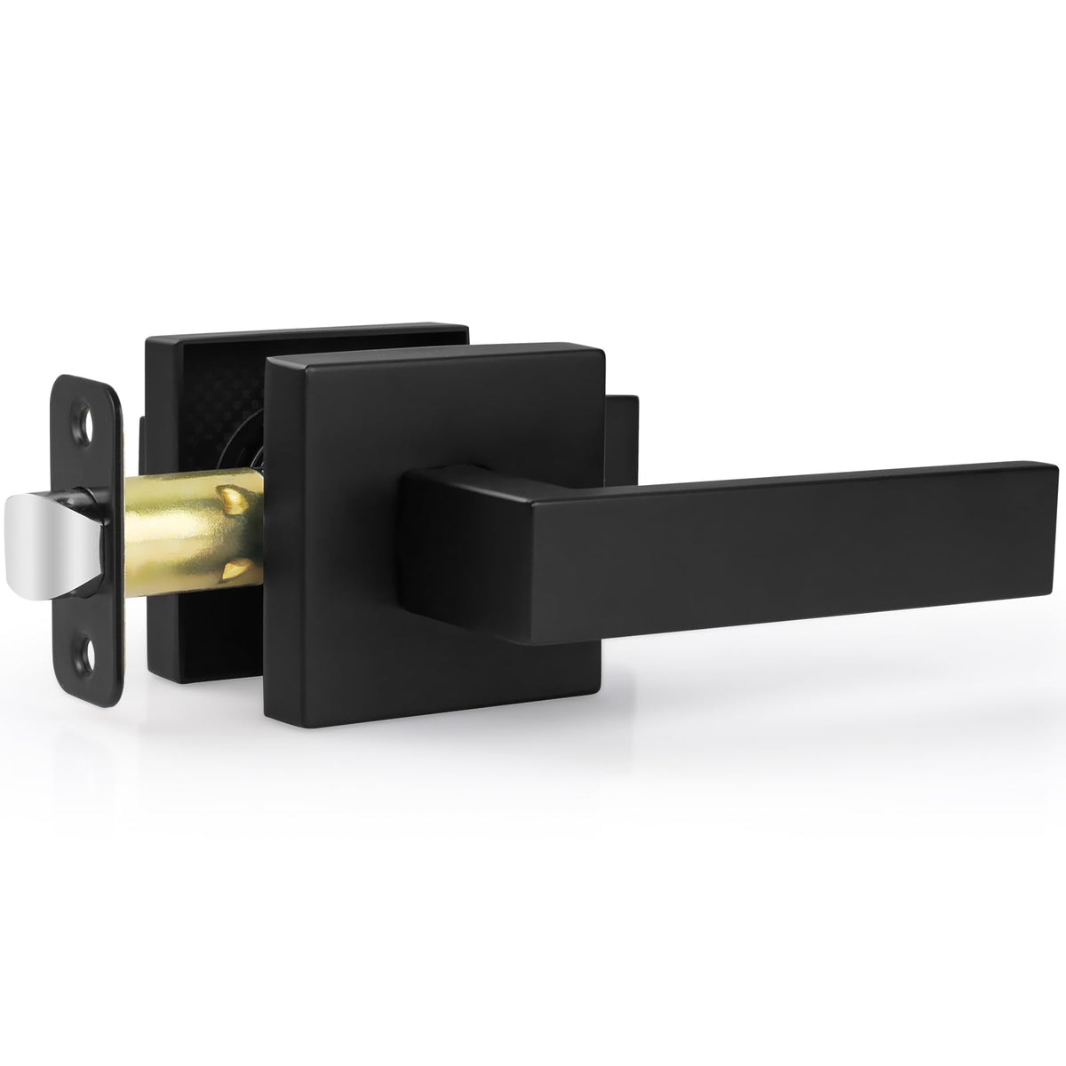 Estmoon passage door handle matte black shown for easy-access interior doors.