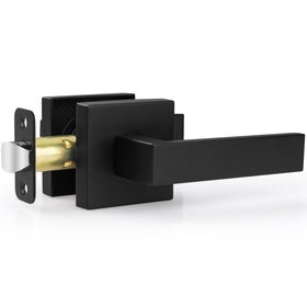 Estmoon passage door handle matte black shown for easy-access interior doors.