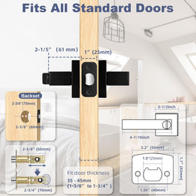Estmoon privacy interior knob shown with lock button and quiet operation.
