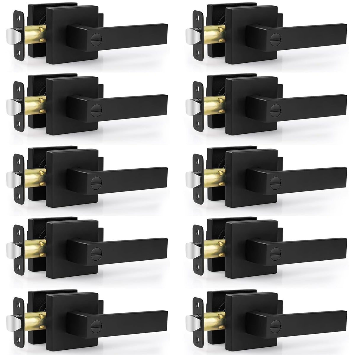 Estmoon privacy door lock in matte black for bedrooms and baths.