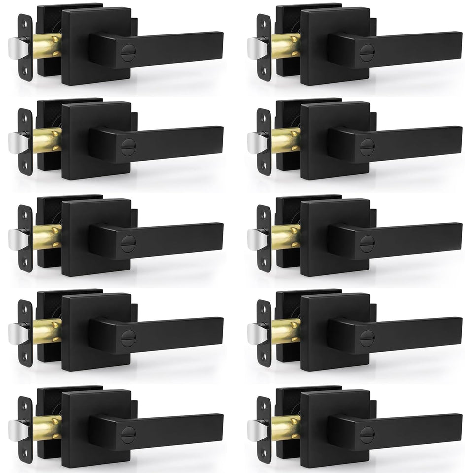Estmoon privacy door lock in matte black for bedrooms and baths.