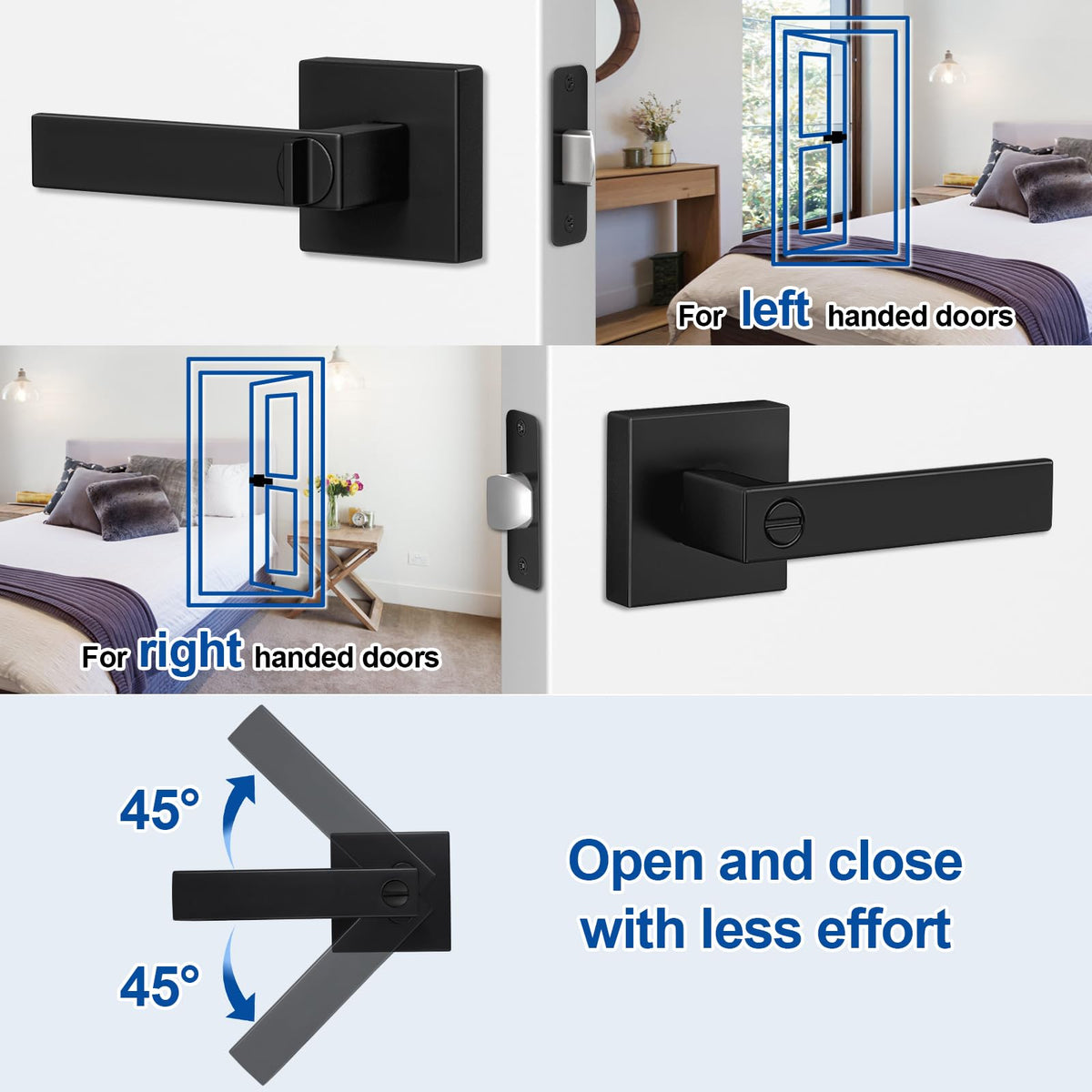Estmoon privacy-lock-function highlights keyless interior privacy for bedrooms and offices.