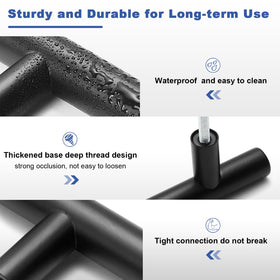 Estmoon round T-bar cabinet pulls with thick base for secure mounting