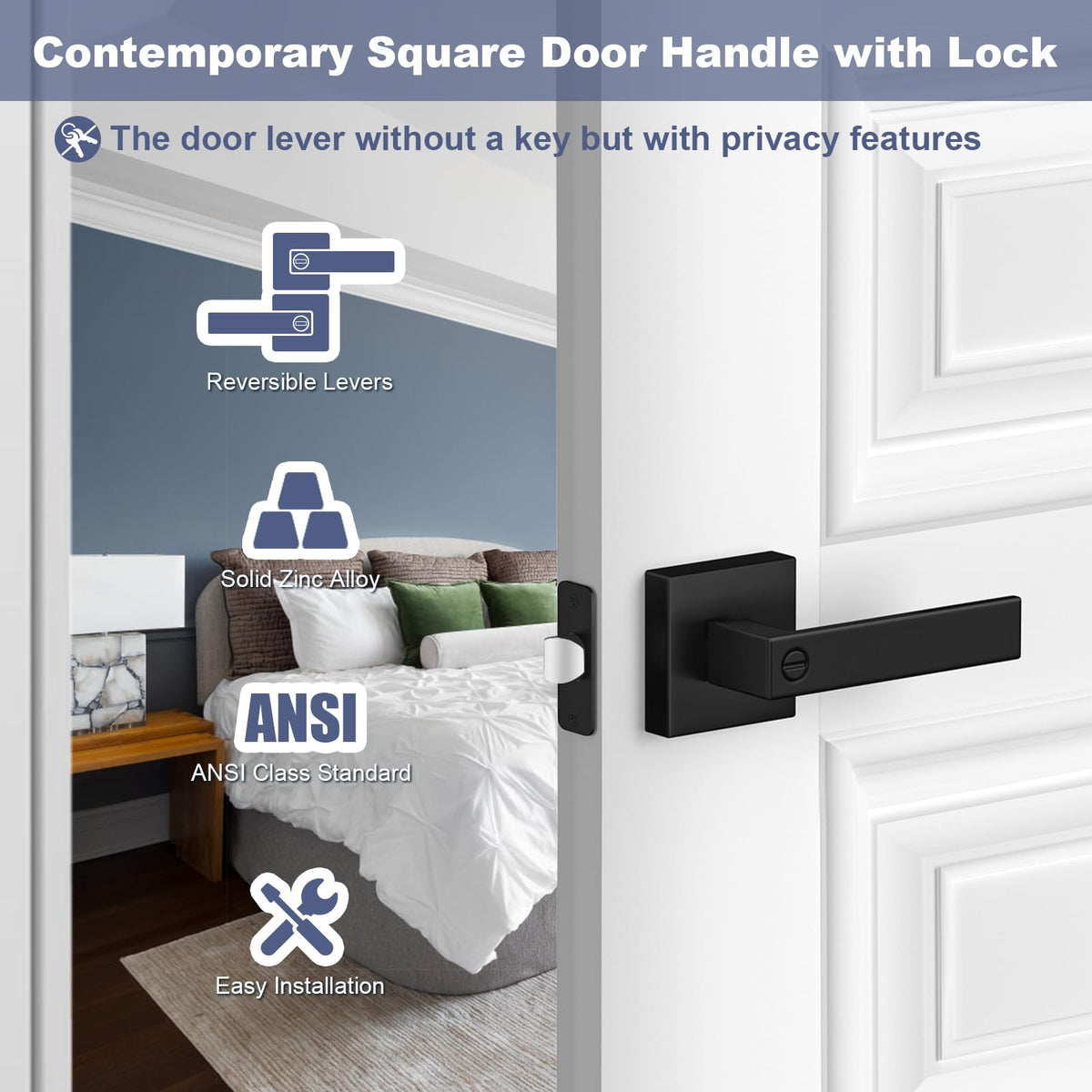 Estmoon 10-pack provides ready privacy hardware for multiple rooms.