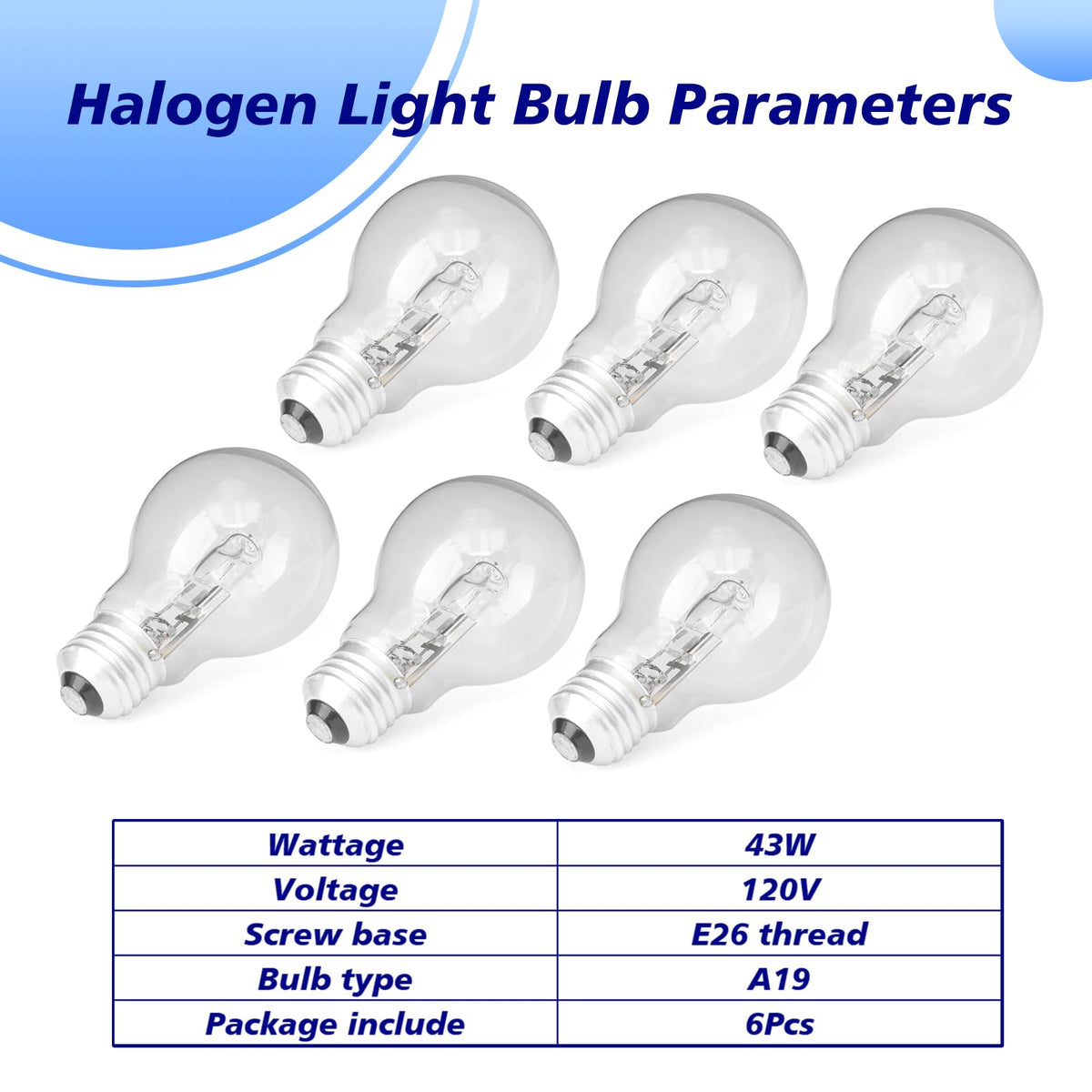 Esttlamer 60W replacement concept illustrating familiar 60W brightness while consuming 43W