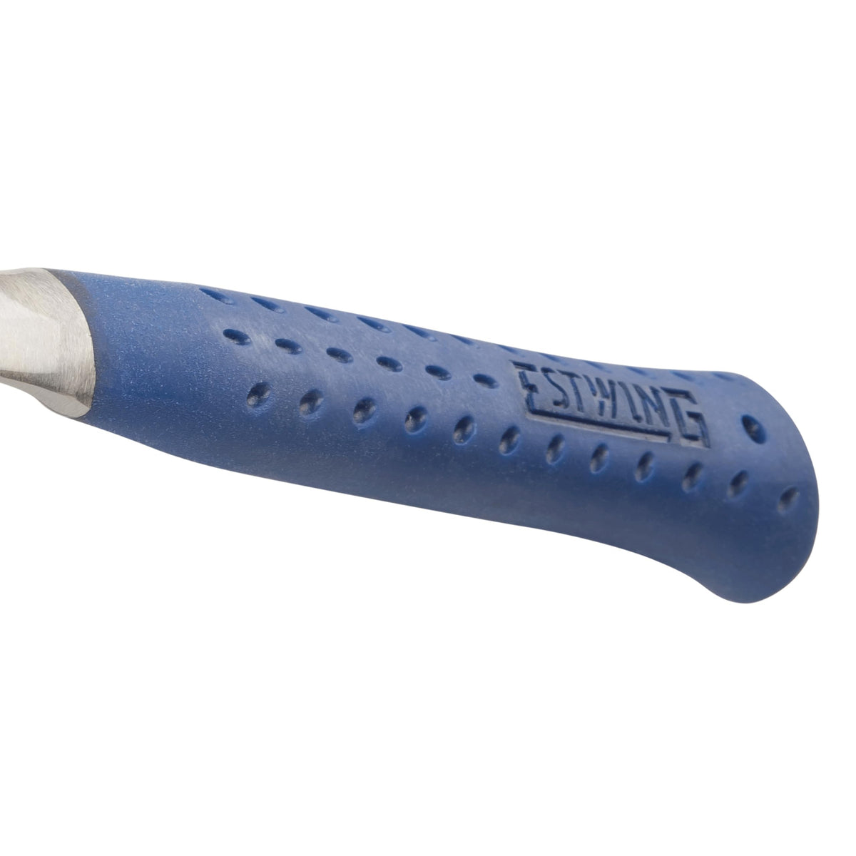 Polished one-piece forged head and handle from Estwing hammer