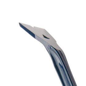 Estwing pry bar with angled chisel end aids prying and lifting