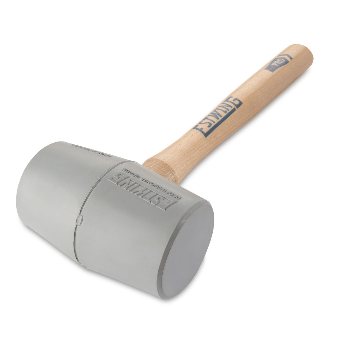 Estwing Deadhead Rubber Mallet 18 oz shows 4.5 inch head length for controlled impact.
