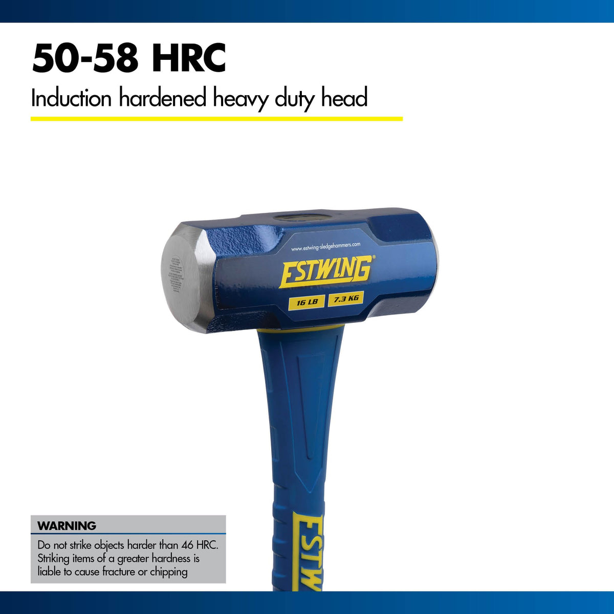 Estwing sledge ideal for stake driving and demolition tasks on rugged worksites.