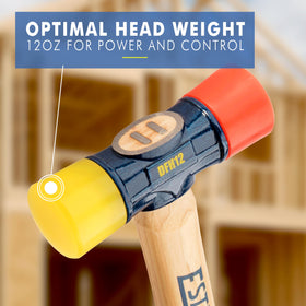 Estwing DFH12 curved hickory handle offers balanced control