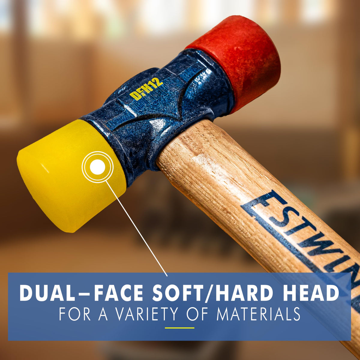 Estwing DFH12 triple-wedge connection ensures durable head attachment
