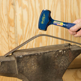 Chisels and punches ready with Estwing hammer on site.