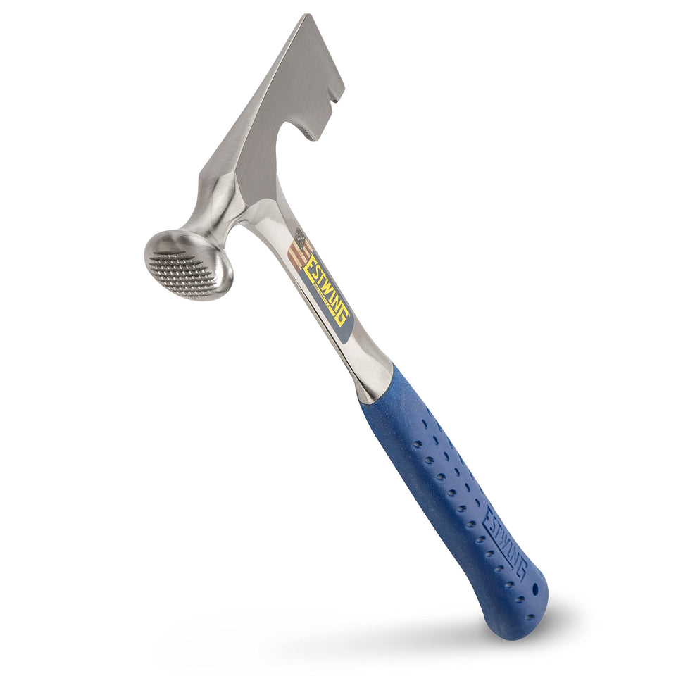 Estwing drywall hammer with milled face for precise nail driving and slip resistance.