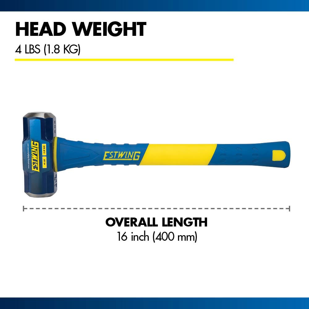 Estwing fiberglass handle dual injection for superior strength and reduced vibration
