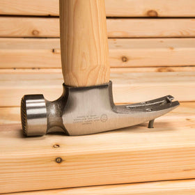 Estwing forged steel head emphasizes durability and long-lasting performance.
