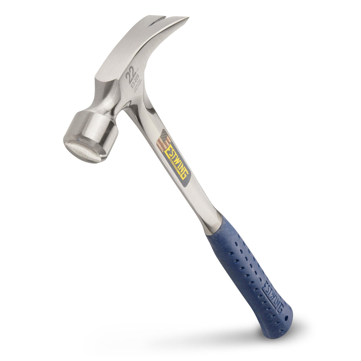 Estwing framing hammer with long handle and smooth face for precise framing