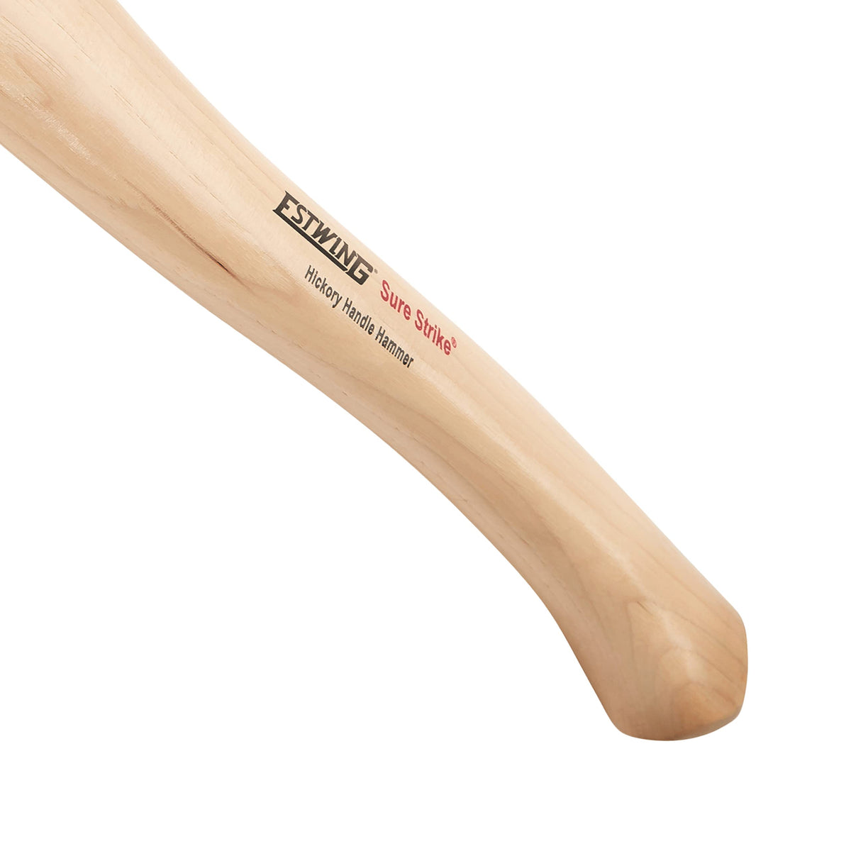 Estwing genuine hickory handle offers lightweight, comfortable grip for extended use.