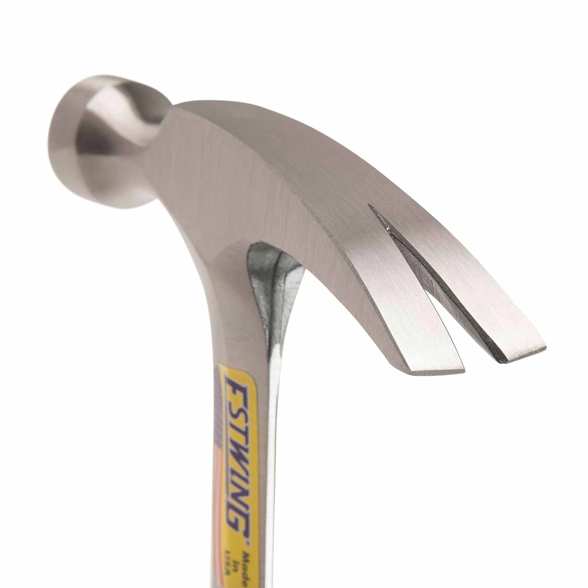 Estwing genuine leather grip provides comfortable, secure handling during long projects.