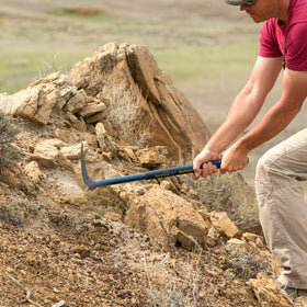 Estwing Geo/Paleo Rock Pick grip close-up emphasizing comfortable handling over long use.