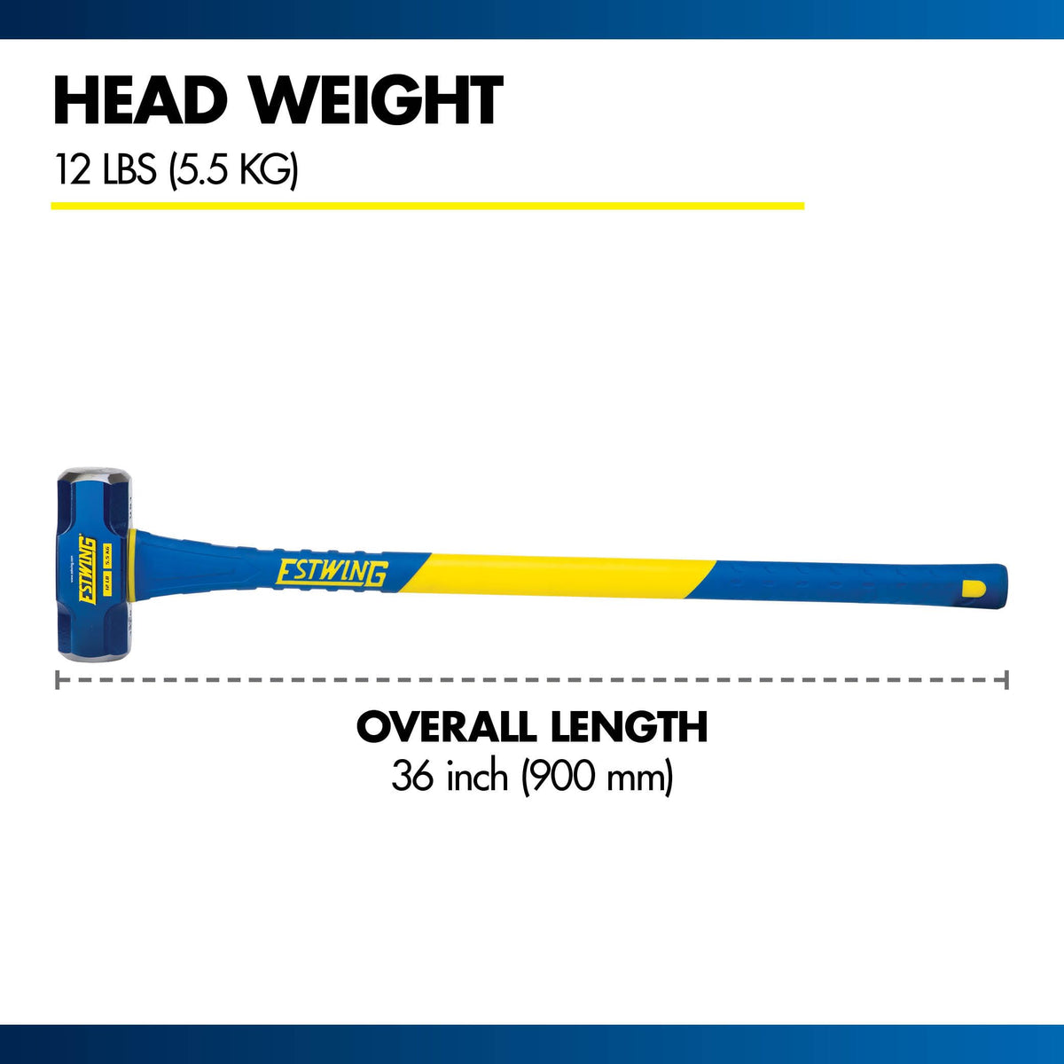 Estwing induction-hardened head to 50-55 HRC for lasting performance.