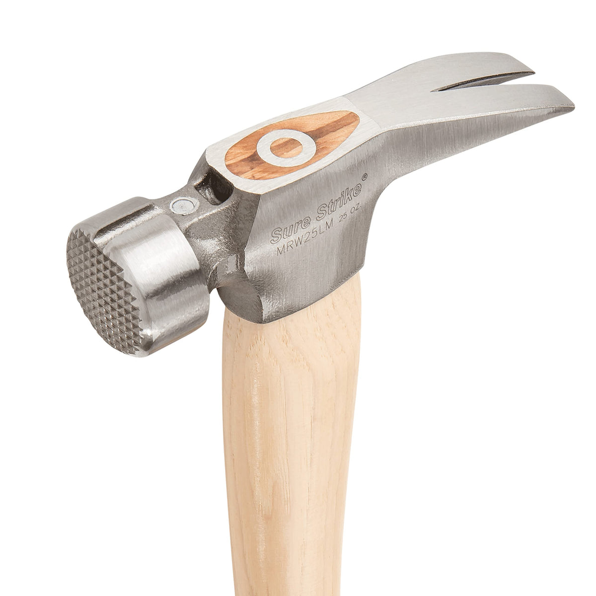 Estwing Sure Strike milled-face hammer head enables consistent, accurate framing strikes.