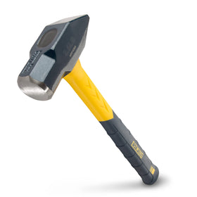 Estwing Sure Strike hammer face close-up highlighting precision head for controlled blows.