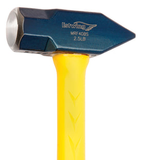 Estwing Sure Strike hammer handle with yellow fiberglass cushion grip for durable, ergonomic use.