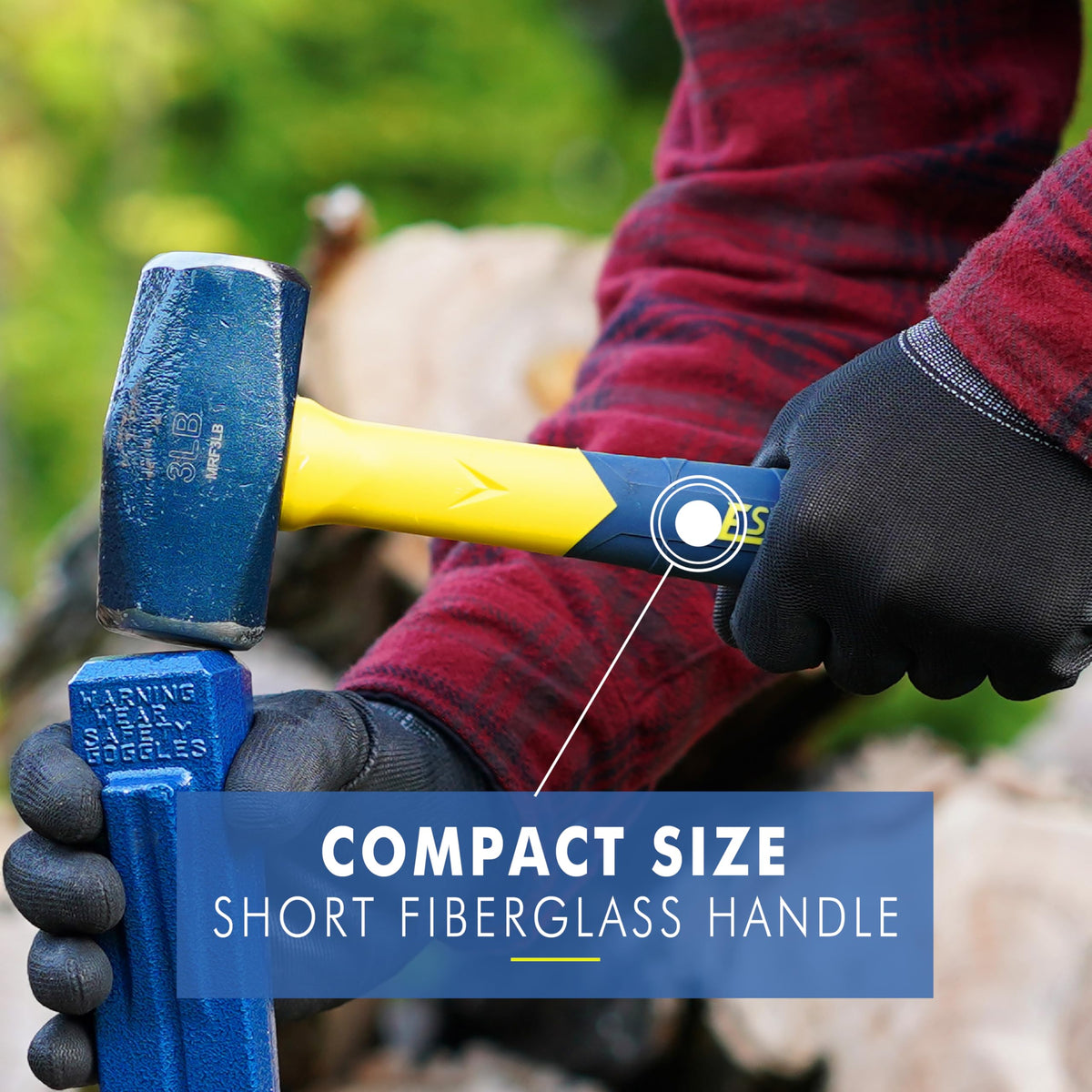Estwing Sure Strike non-slip cushion grip supports comfortable use