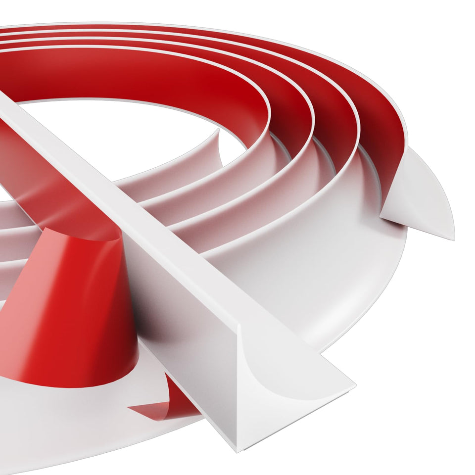 ESUFEIR flexible quarter-round molding edge provides a seamless transition and dust control.