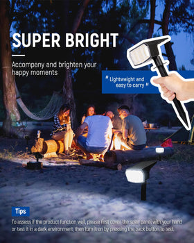 ESUNYD solar spot light along driveway delivers reliable, energy-efficient night lighting.